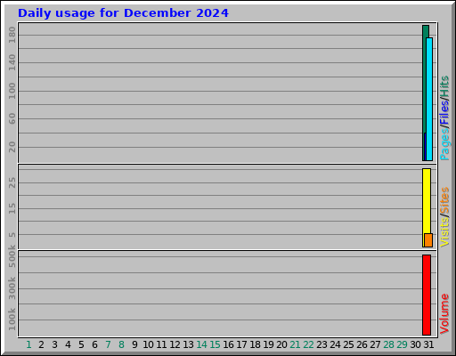 Daily usage for December 2024