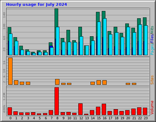 Hourly usage for July 2024