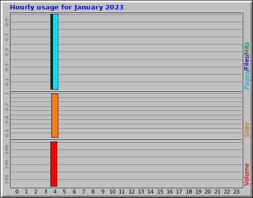 Hourly usage for January 2023 Hourly usage for January 2023