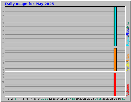 Daily usage for May 2025